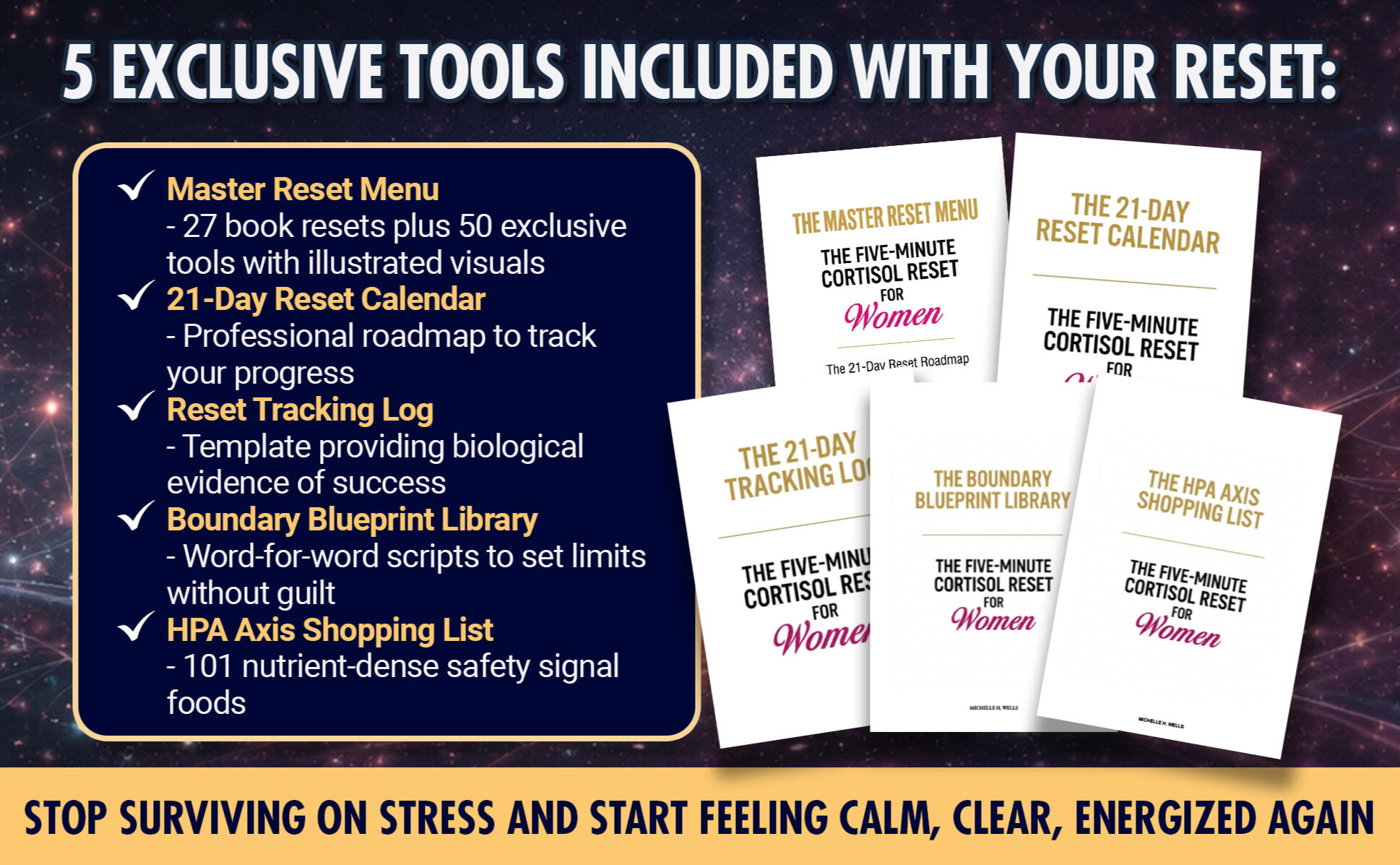 The Five-Minute Cortisol Reset for Women A Science-Backed 21-Day Nervous System Plan. Somatic Exercises to Reduce Stress, Recover from Burnout, Clear Brain Fog, Boost Energy and Sleep Better